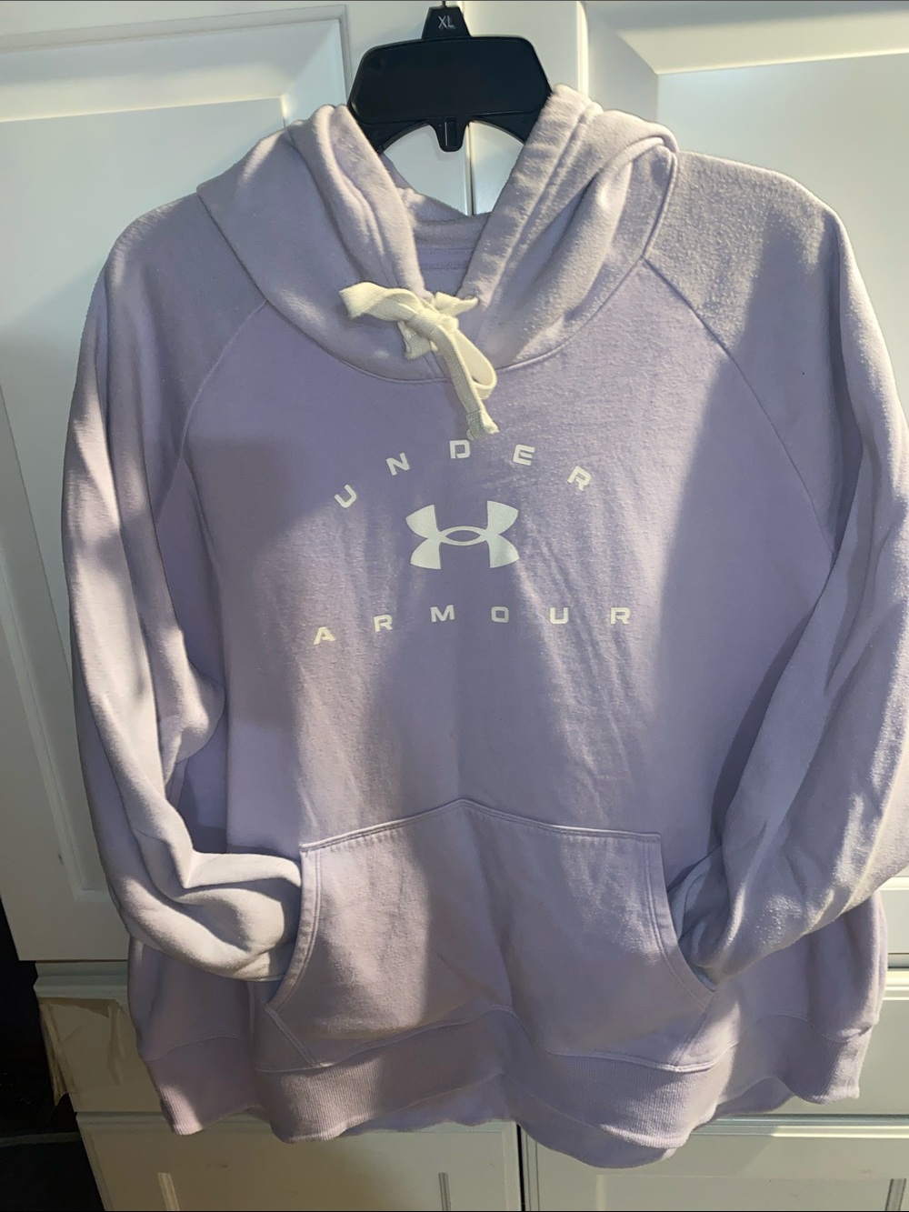 Under Armour Lavender Pullover Hoodie with Cream Drawstring